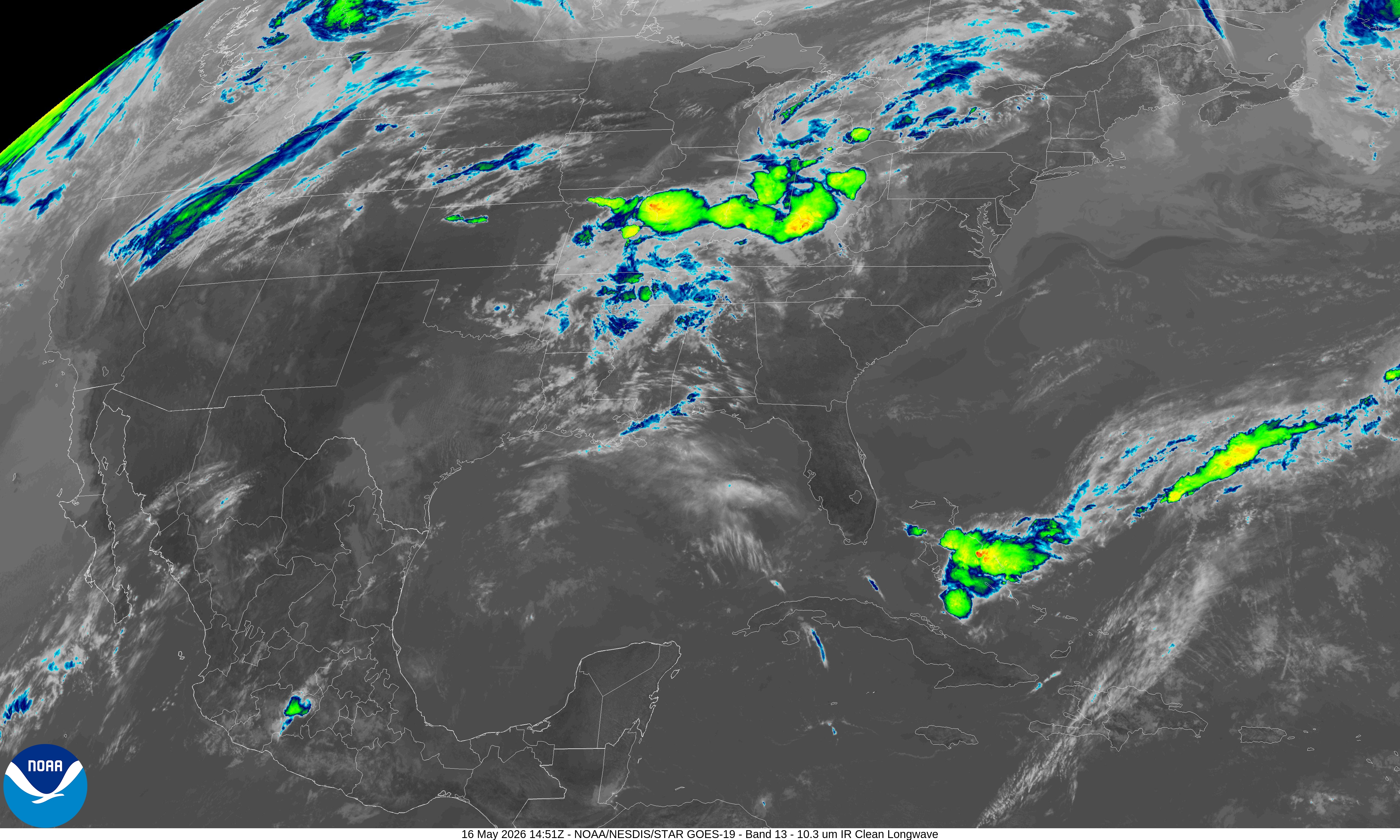 GOES-16 CONUS band 13